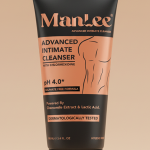 Manlee®: Advanced Intimate Cleanser with Chlorhexidine and Lactic Acid 100ml | ph balanced to 4.0* | Sulphate Free